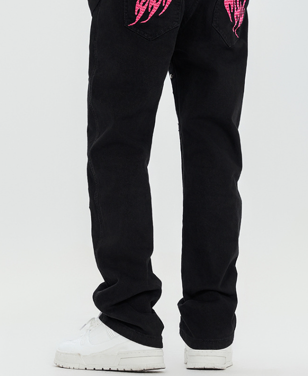 Wide-leg Denim Trousers Image 4