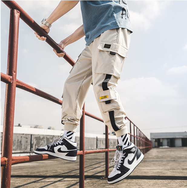 High-Waist Cargo Jogger Pants