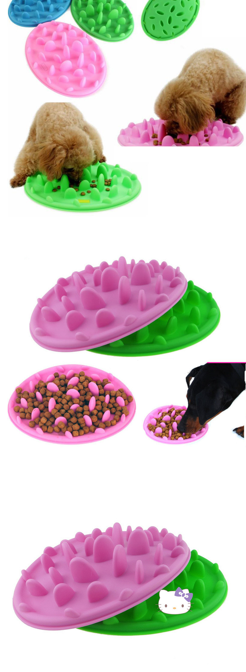 Dog Licking Plate Red