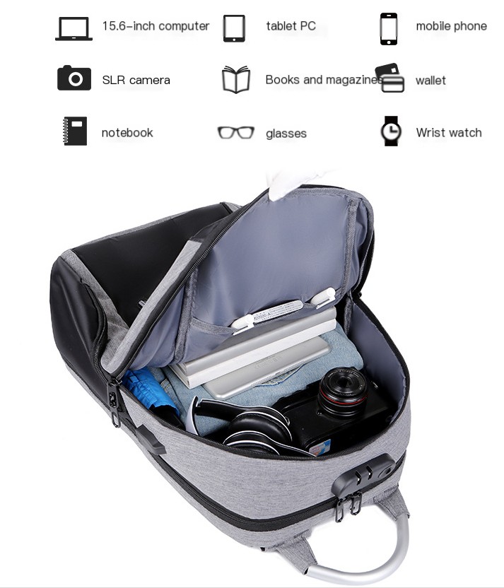 Mochila Executiva Reforçada in Grey