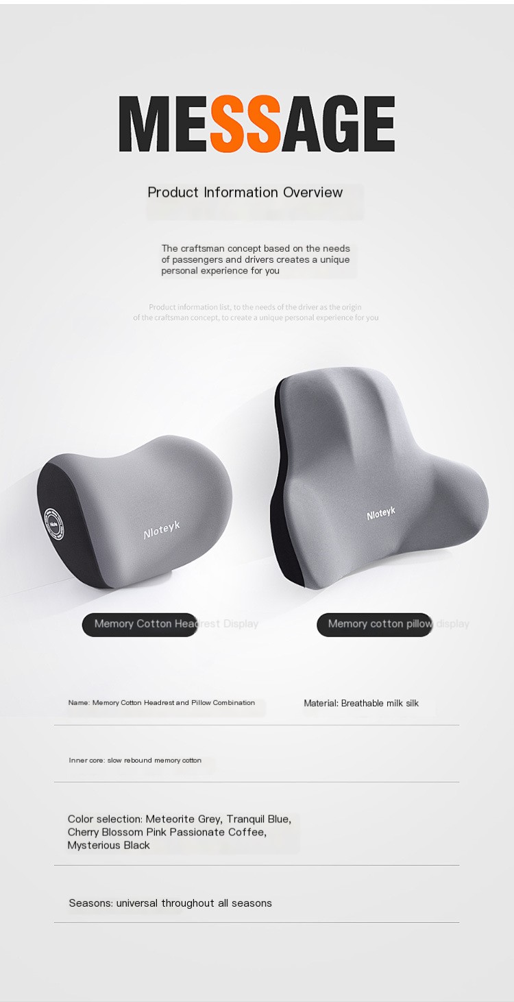 Car Memory Foam Headrest 7