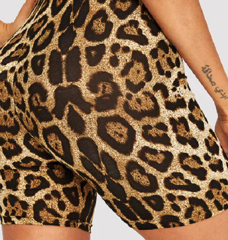 Leopard Print Bodycon Shorts