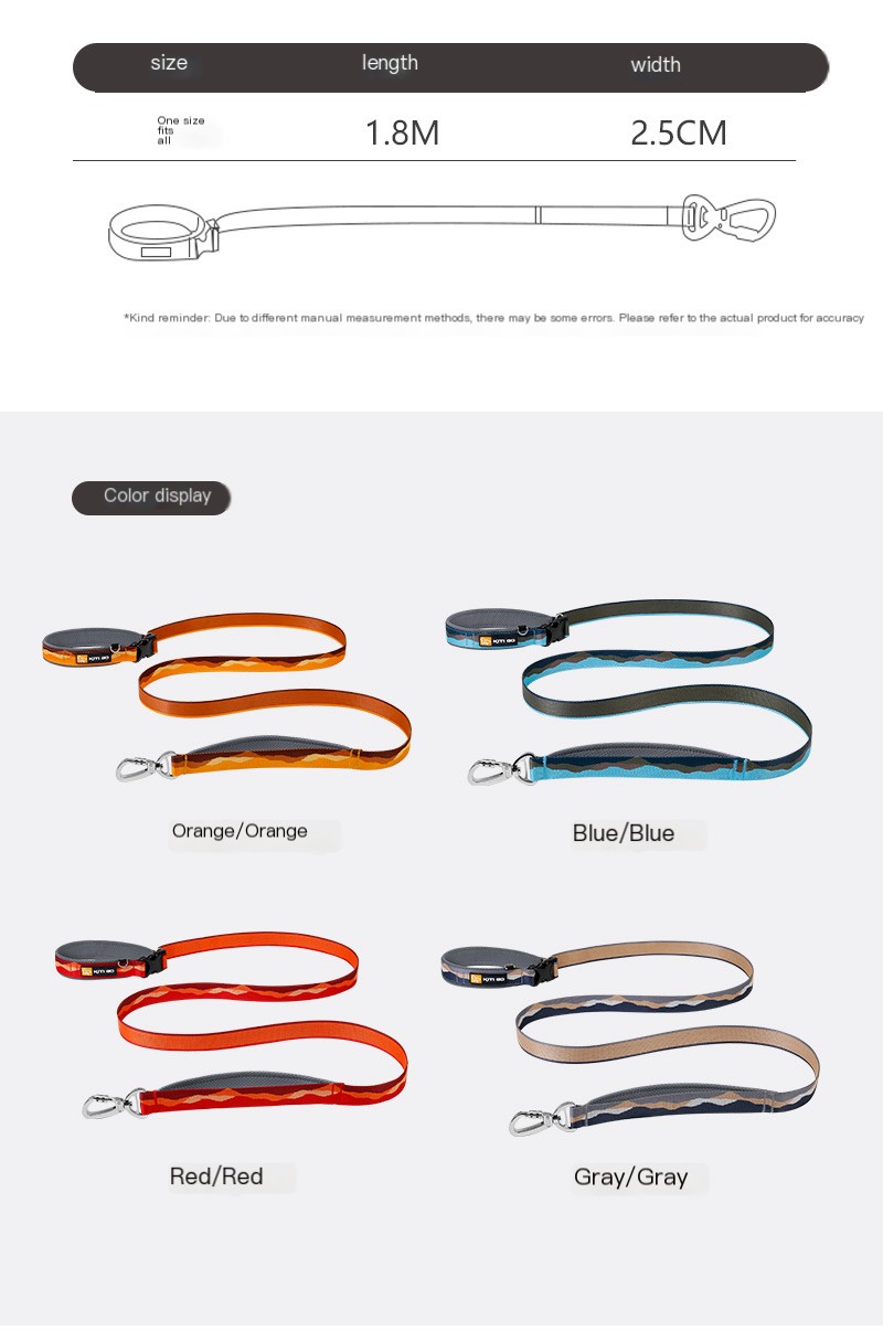 Double Handle Pet Leash Image 1