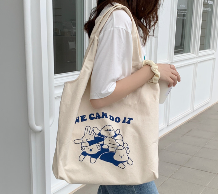 Eco-Friendly Letter Shopping Bag Blue