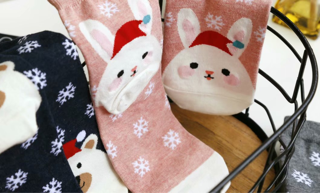 Cartoon Socks Pink