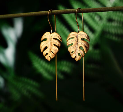 Turtle Leaf Earrings Design