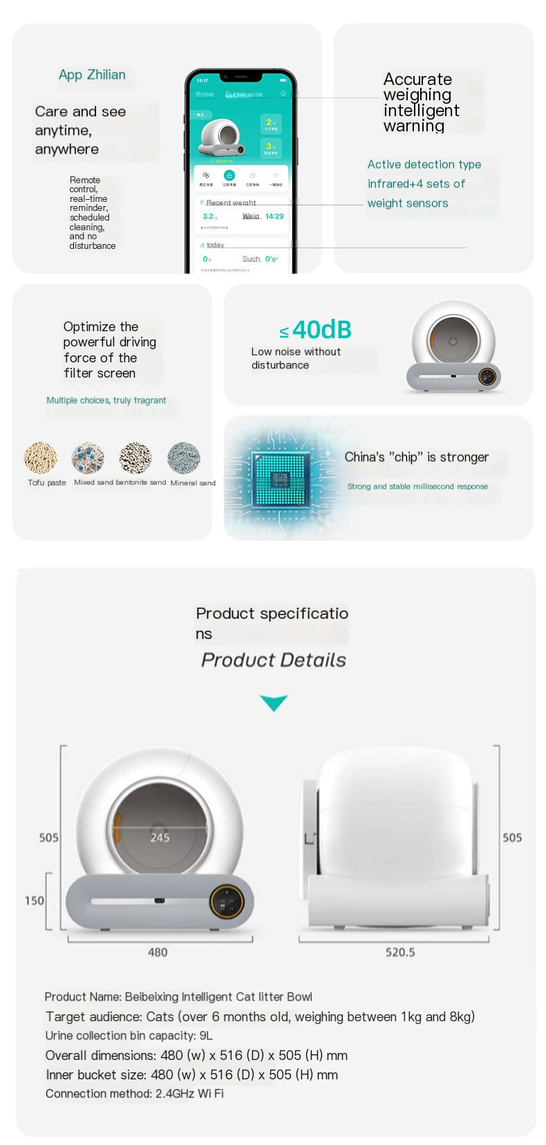 Smart Automatic Cat Litter Box 7