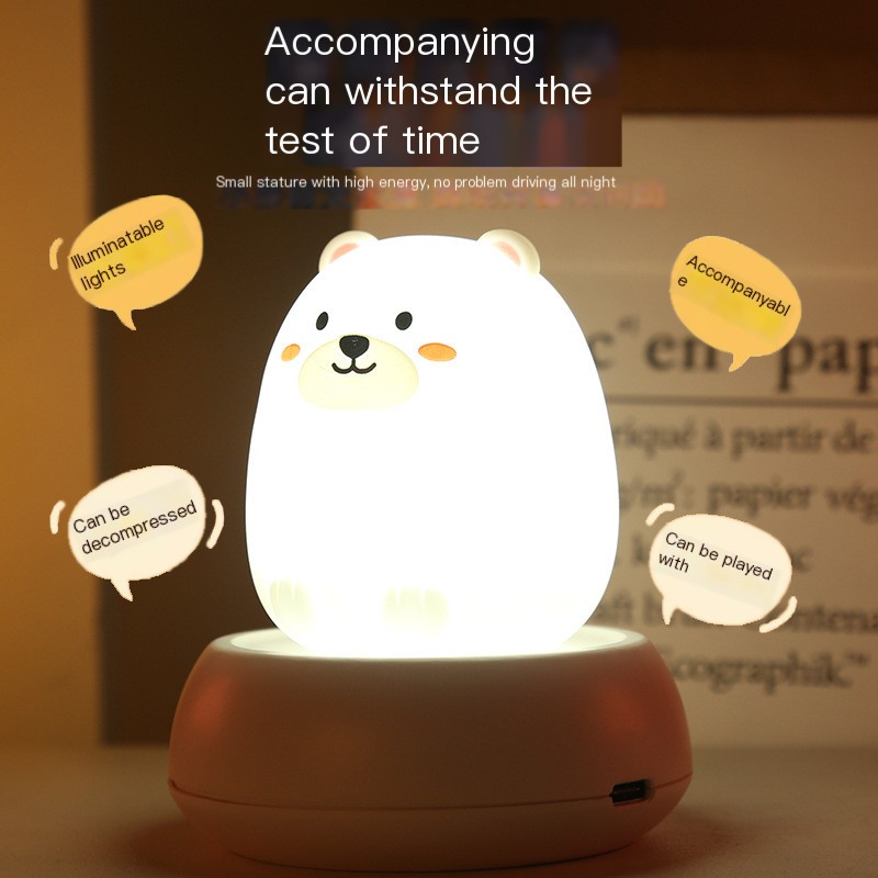 Voice-Controlled Cartoon Night Light Bear