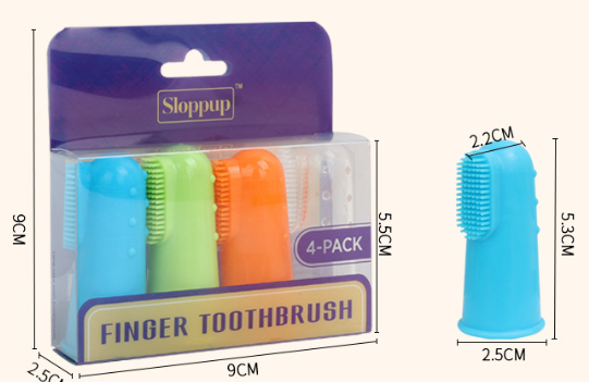 Natural Silicone Finger Toothbrush Image 1