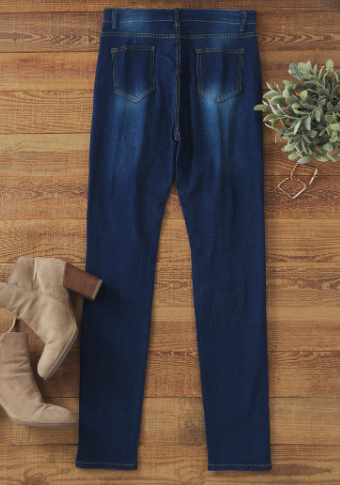 Blue Ripped Skinny Jeans