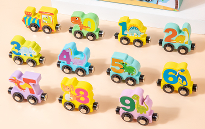 Wooden Magnetic Number Train 7