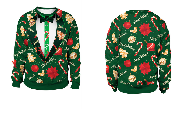 Reindeer Digital Christmas Sweatshirt Image 3