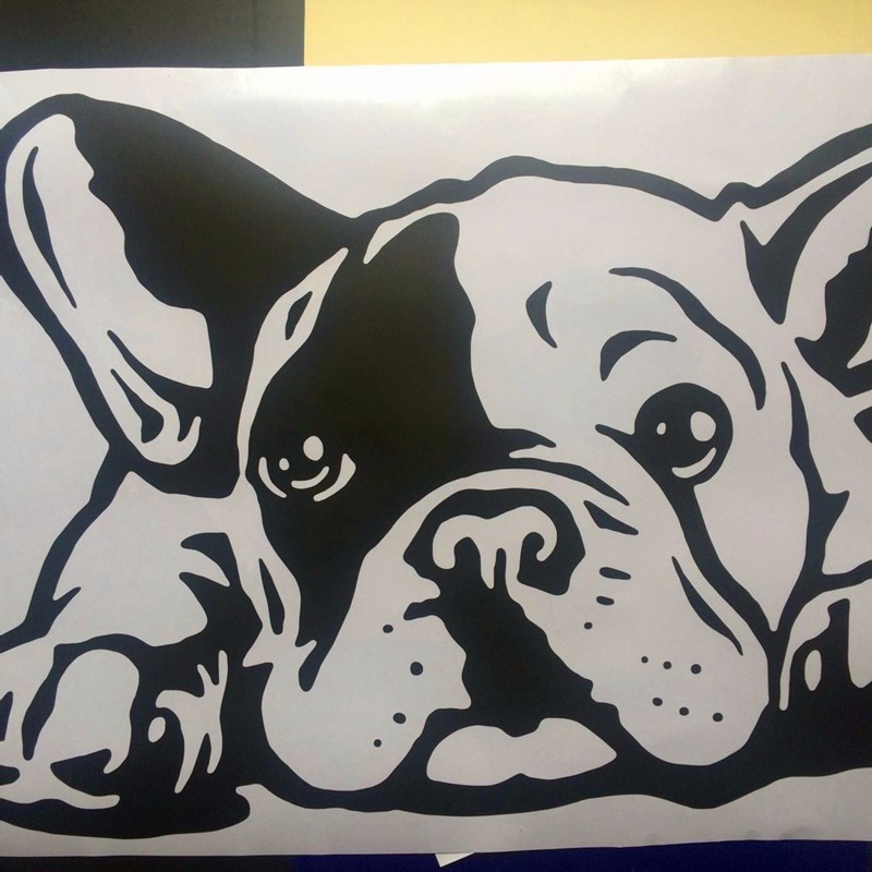 Bulldog dog wall decal image