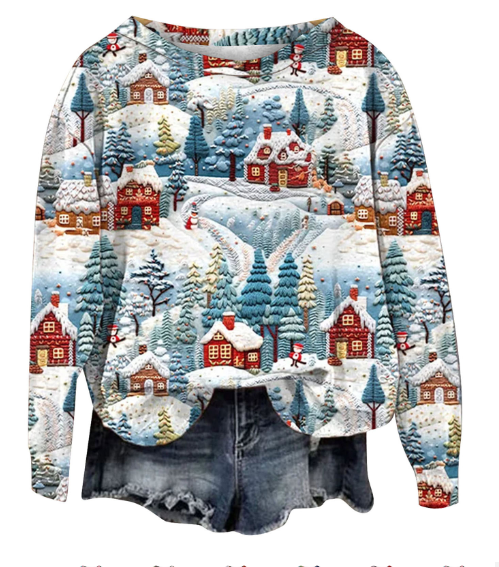 Christmas Round Neck Top 3