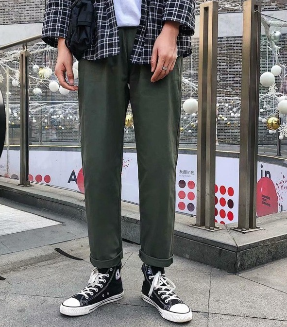 Casual Pants Solid Color Overalls