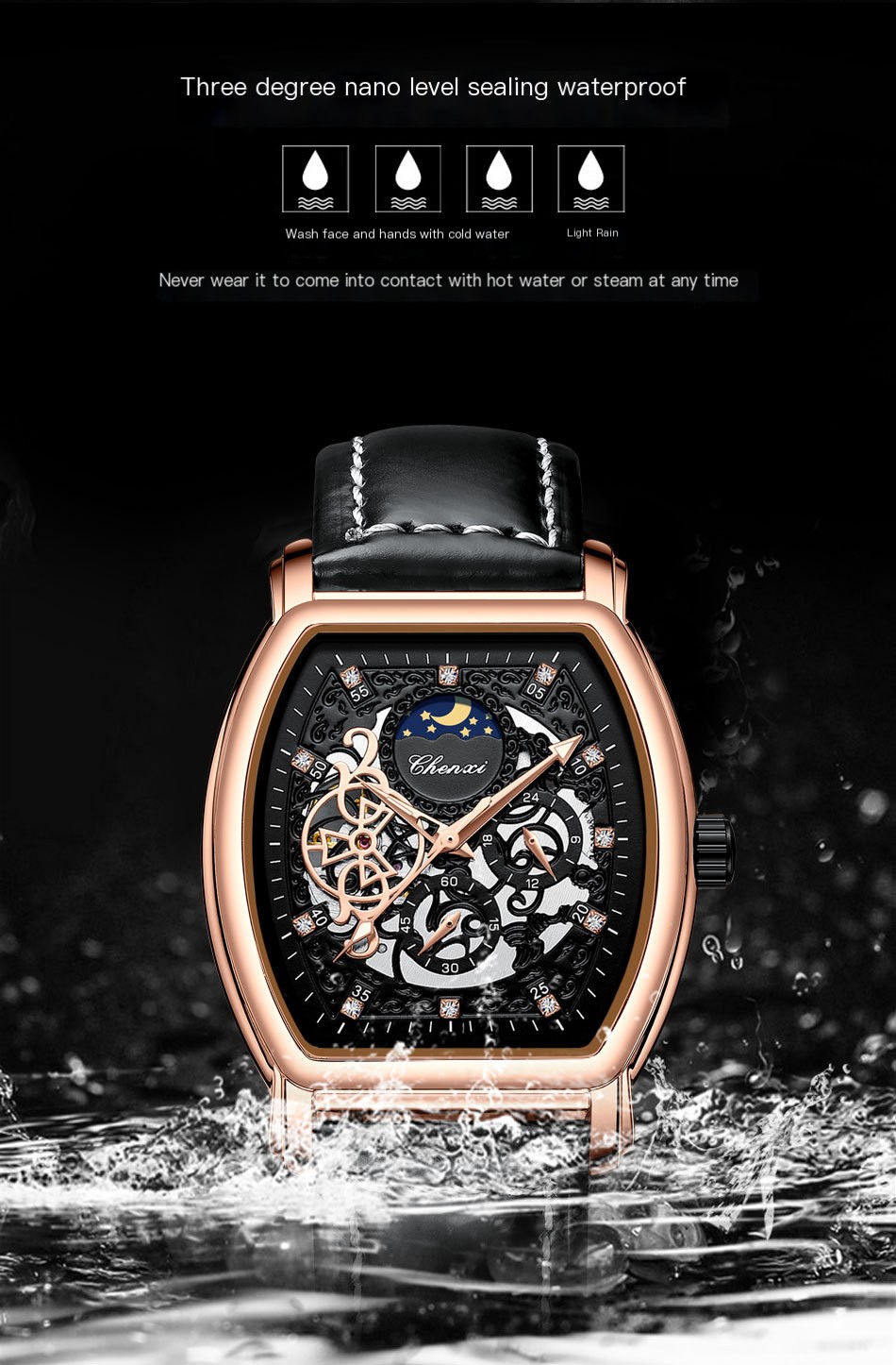 Hongkong Tevise Tourbillon Watch - White