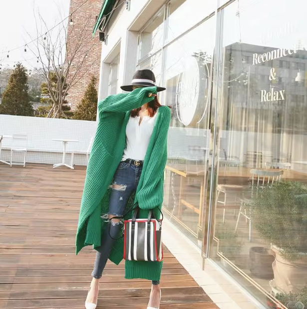 Oversized Cardigan Sweater Black