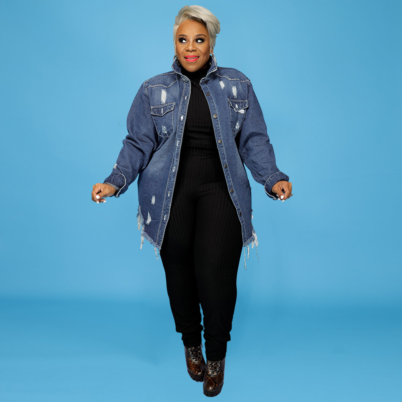 Women's Denim Trench Coat 6