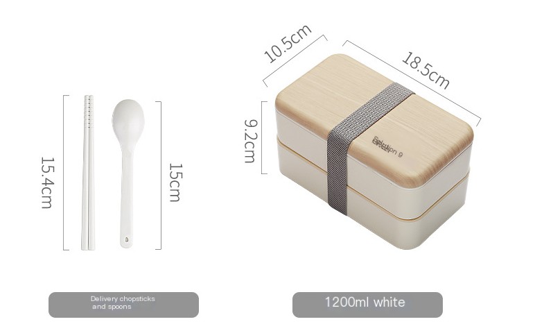 Nordic Style Double Layer Lunch Box Image 1