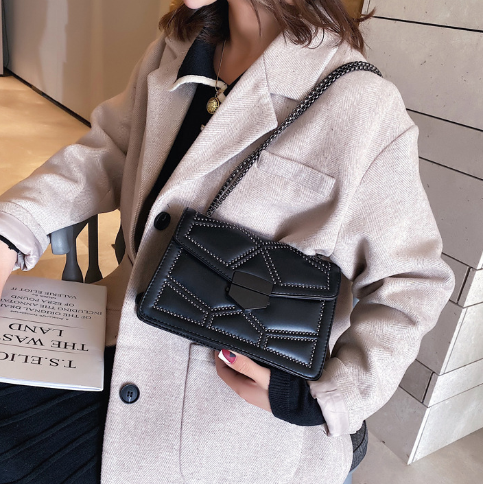 Small square bag in Black