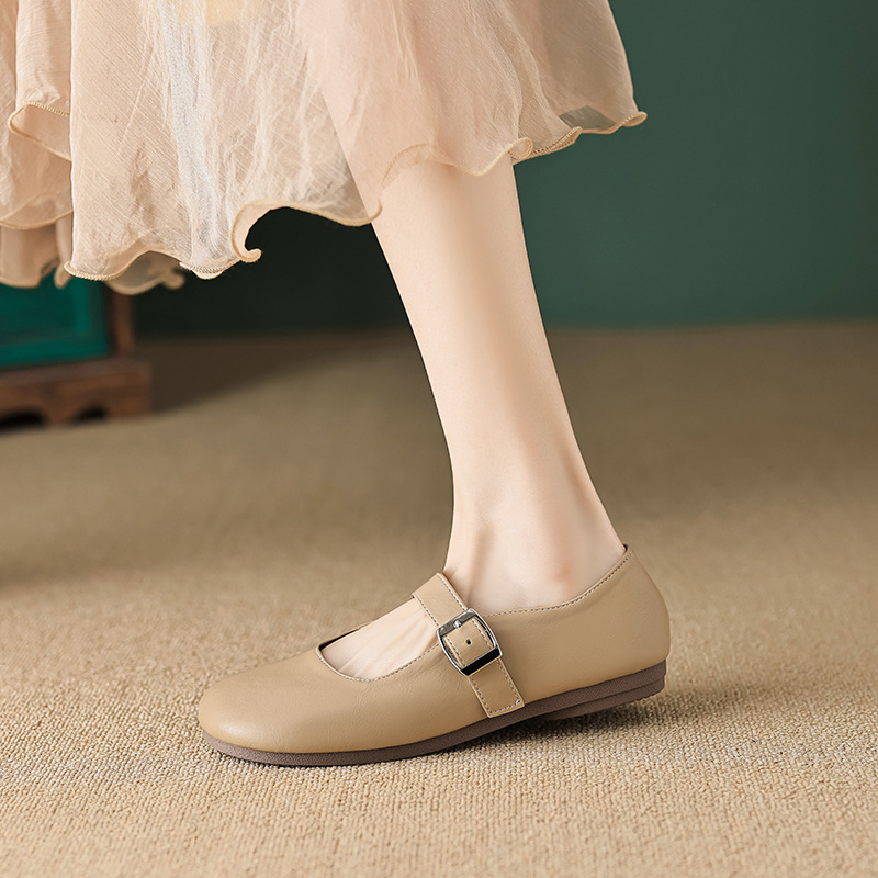 Apricot Mary Jane Shoes