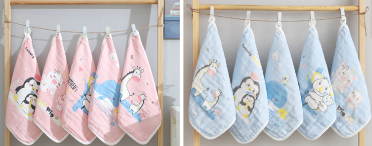 Toalha de Boca 100%Algodão 5 Peças