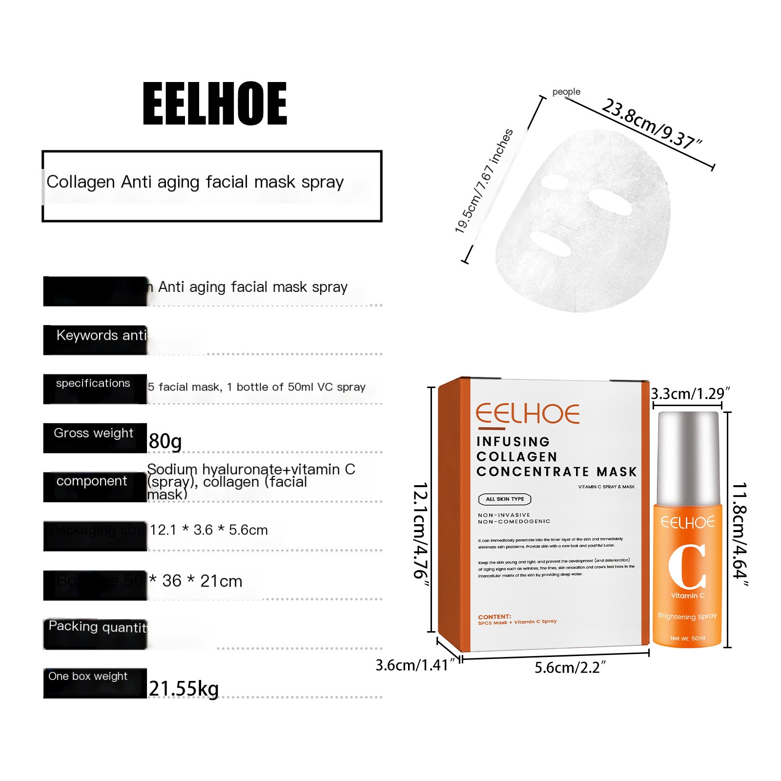 EELHOE Collagen Anti-Aging Mask Spray