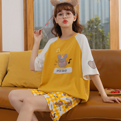 Pyjama Japonais Femme Jaune - Image 2