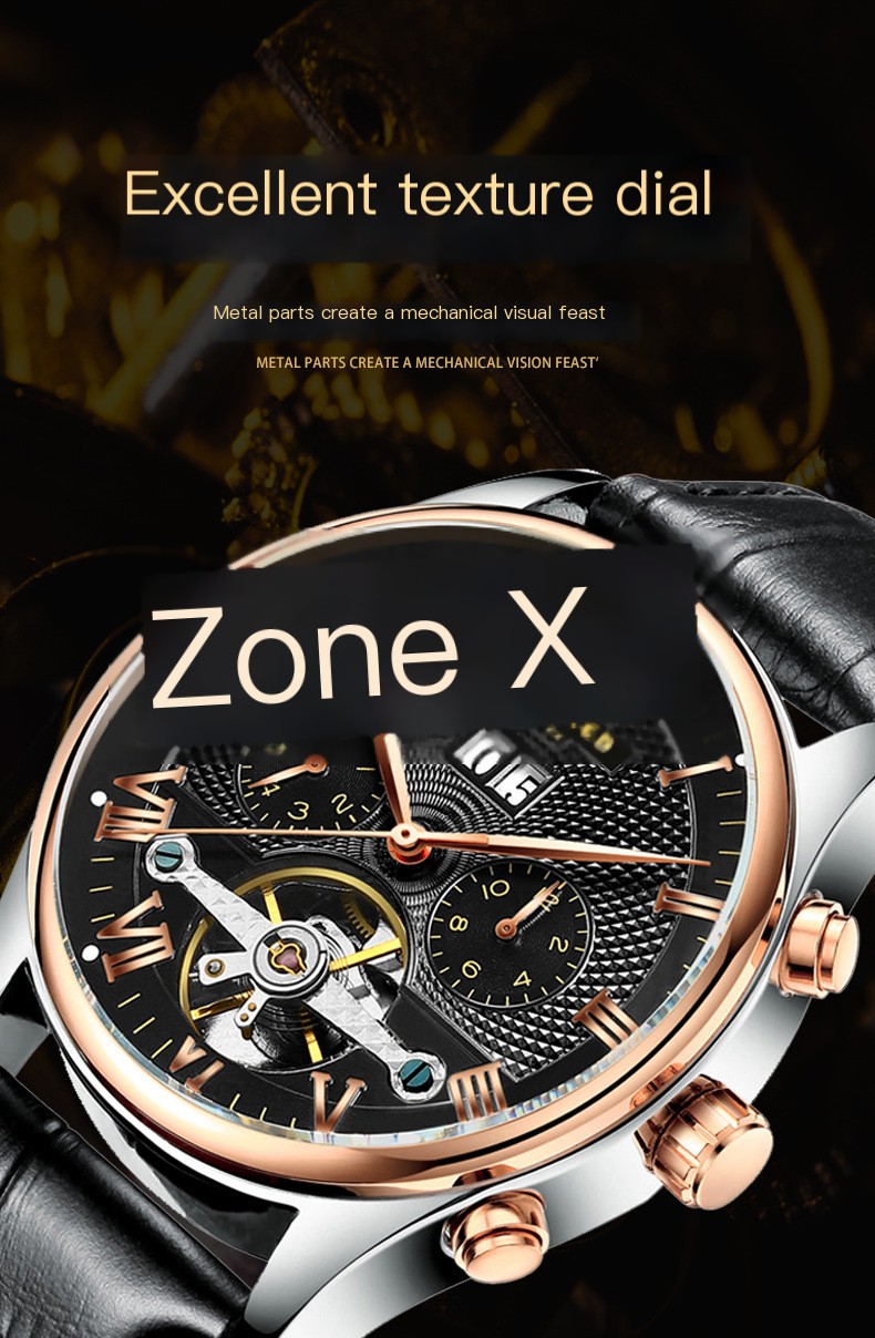 KINYUED Men's Watch Close Up