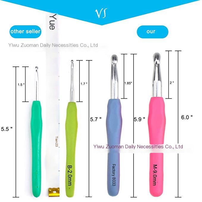 Colored Handle Crochet Hook Set Image 3