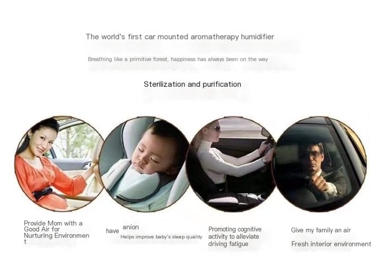 Mini Car Humidifier Blue