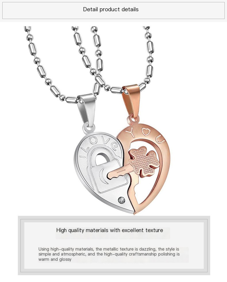 Korean-style titanium steel necklace