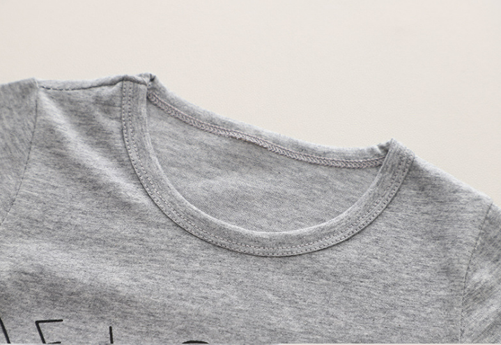 Children T-shirt Suit Gray