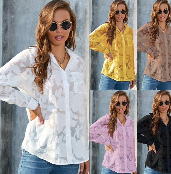 Chiffon Shirt White Color