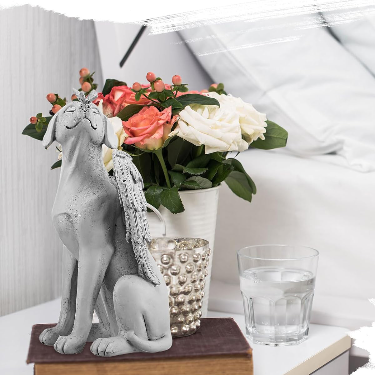 Angel Dog Butterfly Puppy Statue
