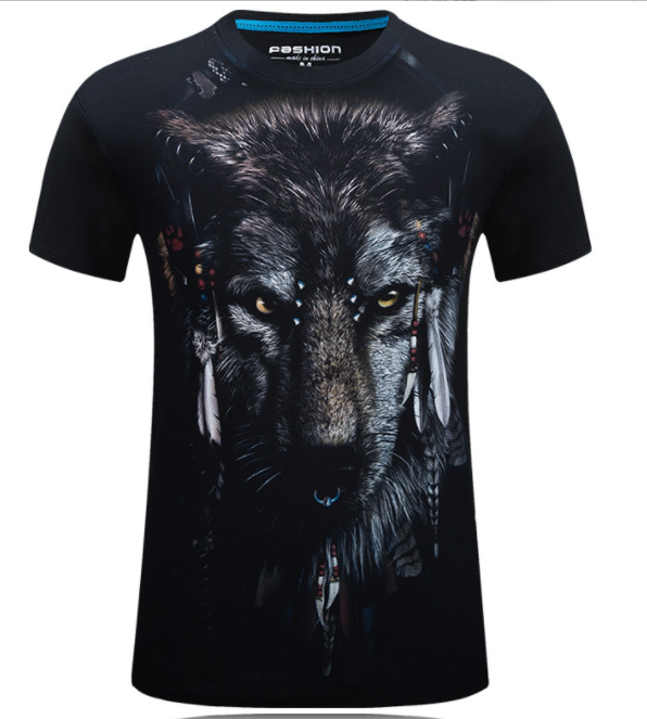 3D Animal Pattern T-Shirt Side