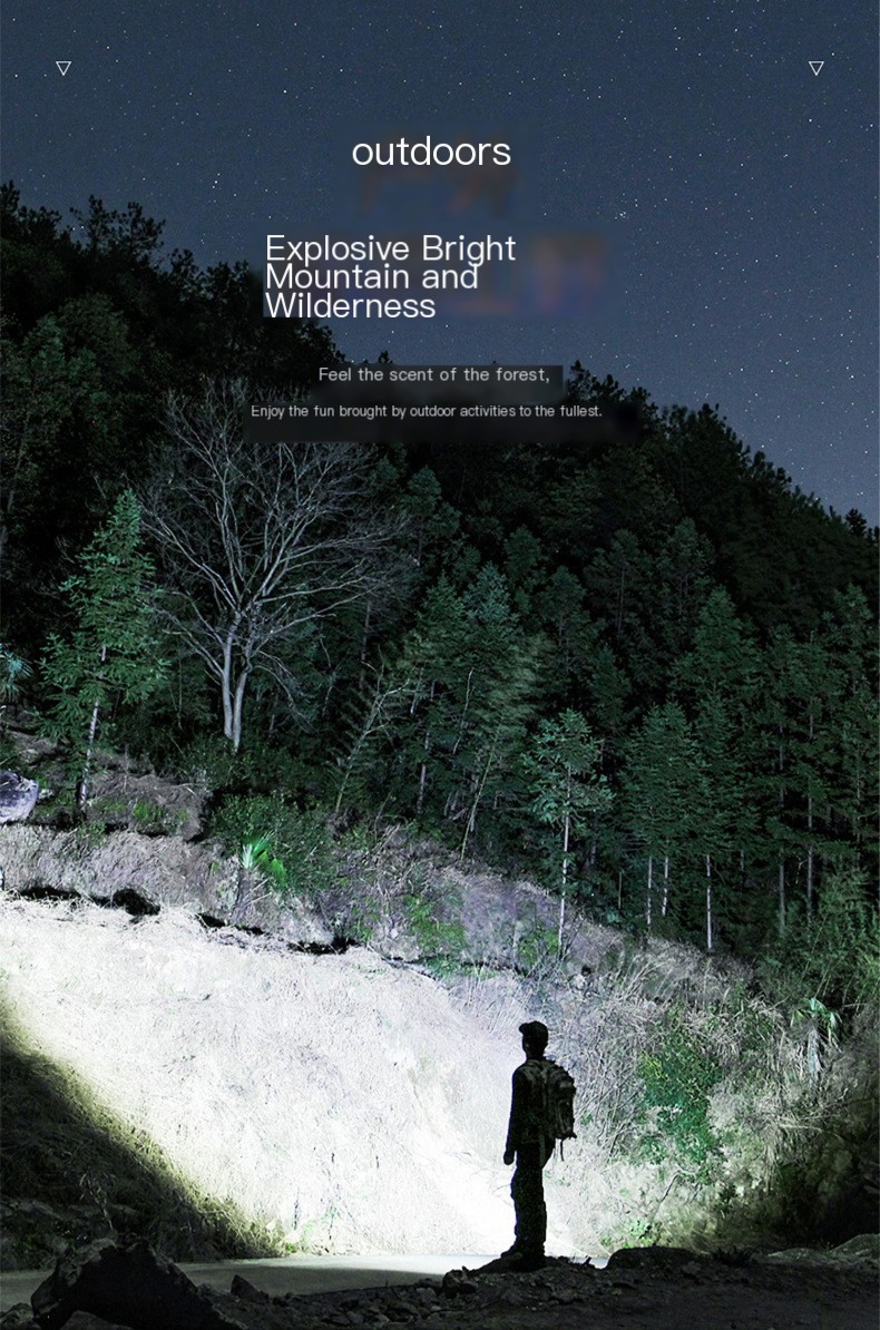 Outdoor Triple-Head Flashlight