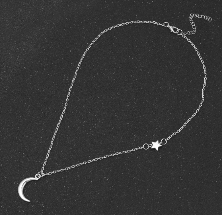 Star and Moon Pendant Detail