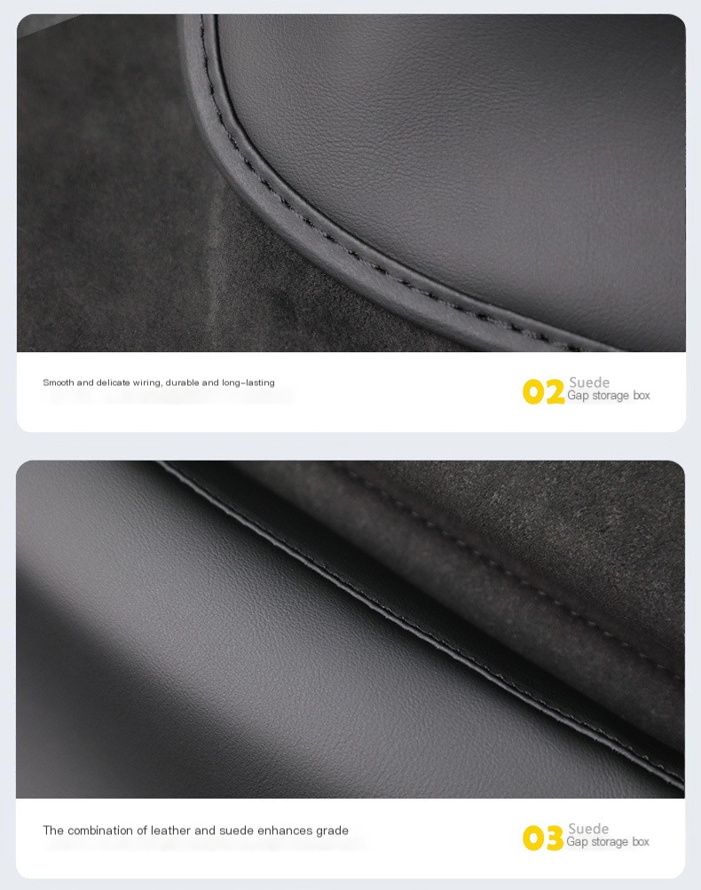 Suede Car Seat Gap Storage Box Image 8