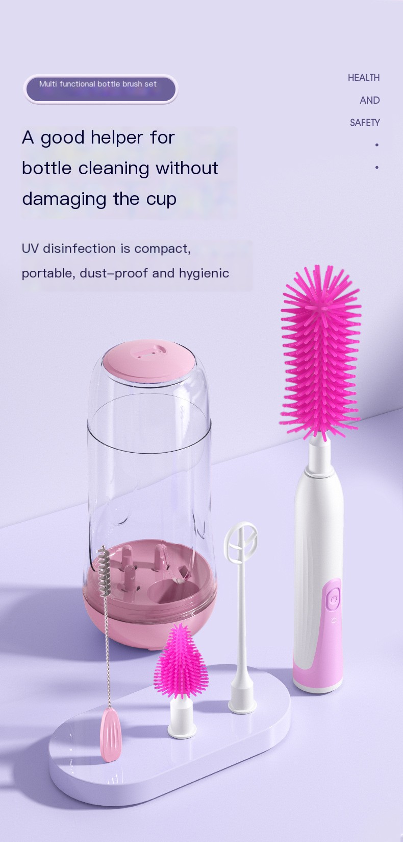 Electric Baby Bottle Cleaning Brush