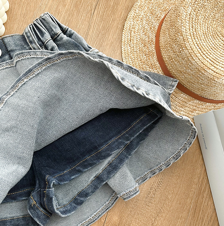 Girls' Denim Short Skirt 4