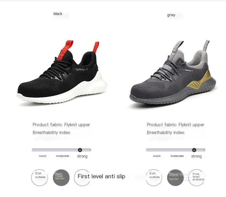 Men's Running Shoes - Gray Gold Background