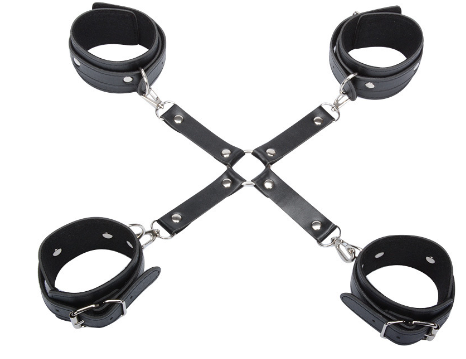 Leather Handcuffs Red