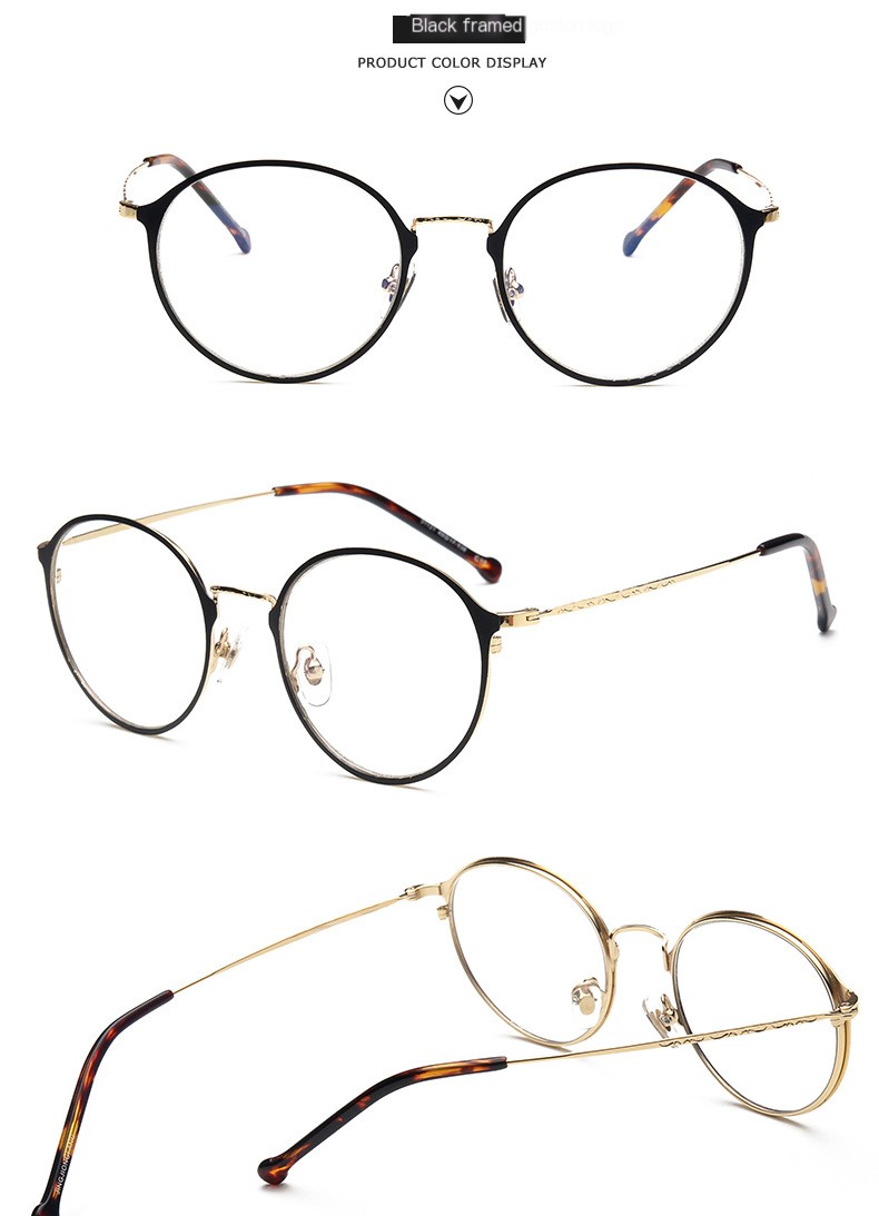 Black frame with gold legs glasses