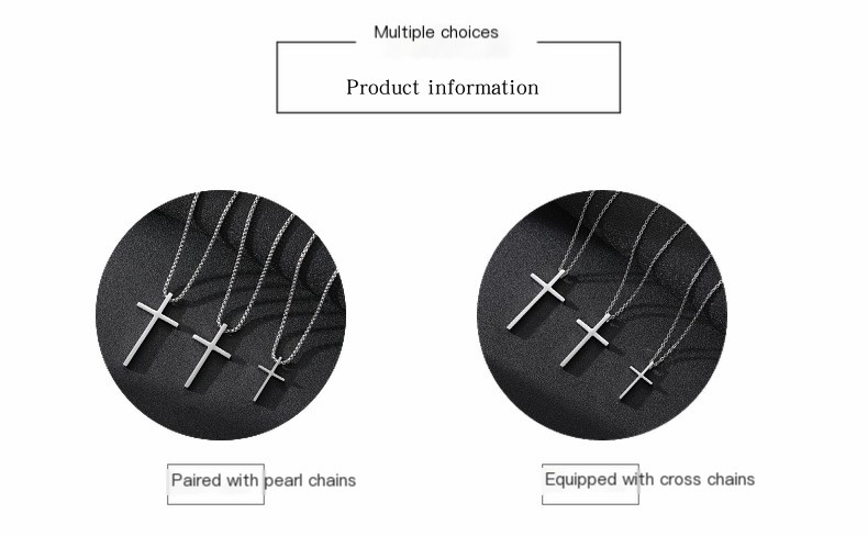 Titanium Steel Cross Necklace 5