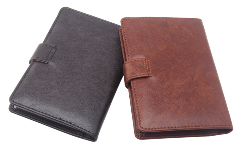Dark Grey PU Leather Passport Holder