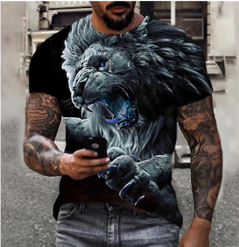 Lion Pattern T-shirt 5