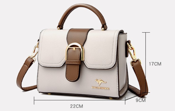 Retro Small Square Bag - Light Gray