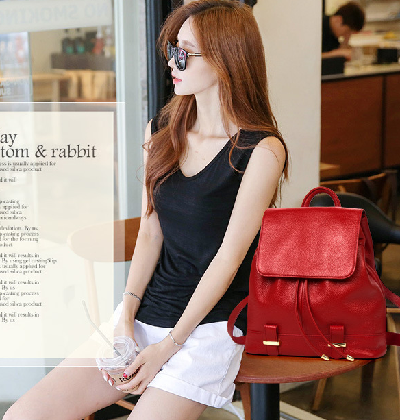 Leather Backpack - Side View