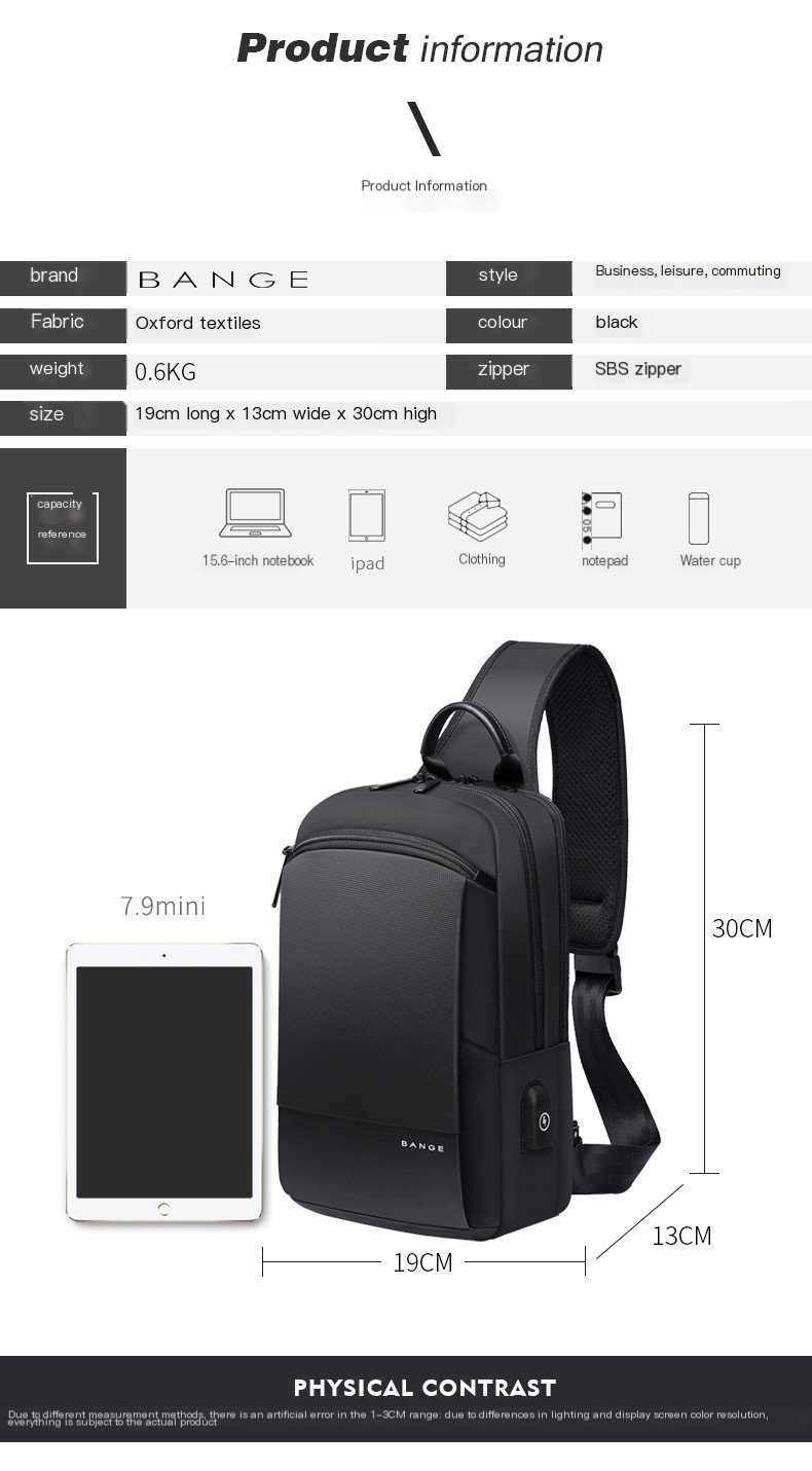 Fashion Leisure Oxford Cloth Outdoor Travel Bag